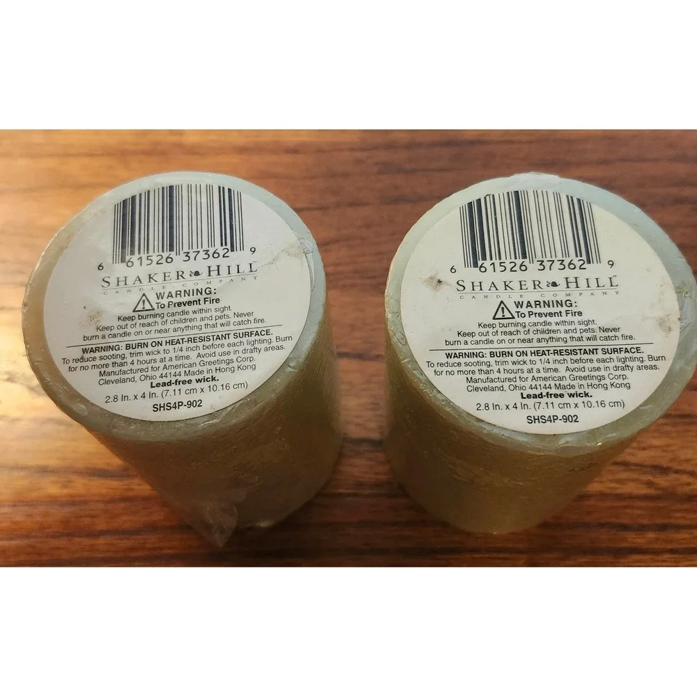 Shaker Hill Candle Company Sage Green Textured Pillar Candles Set of 2 SHS4P-902